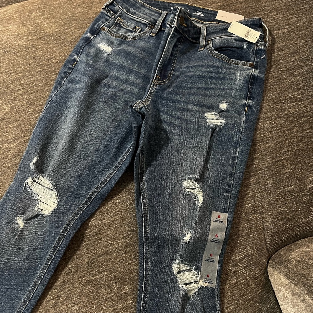 Old Navy Blue Skinny Distressed Jeans